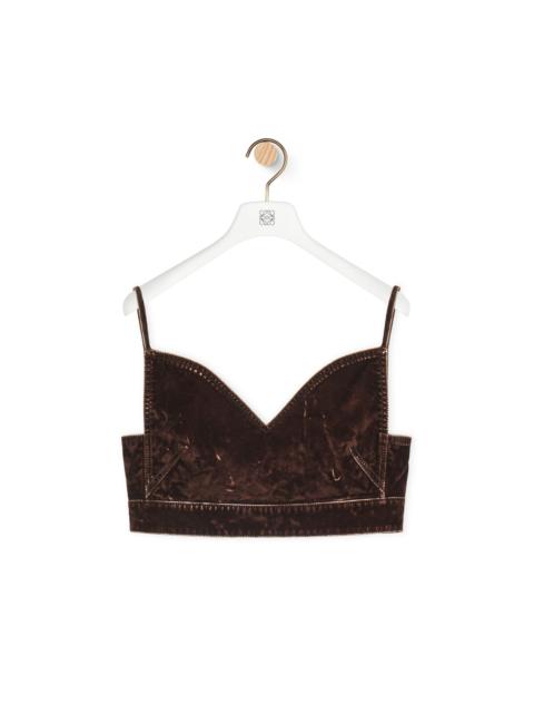 Strappy top in denim