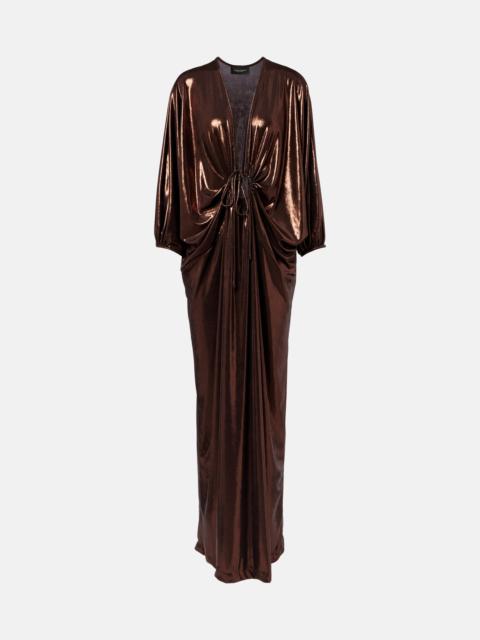 Cutout draped kaftan