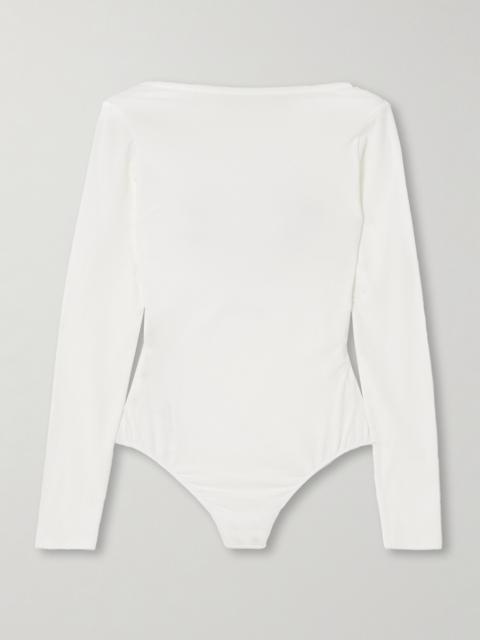 Stretch-organic Cotton And Lyocell-blend Jersey Bodysuit