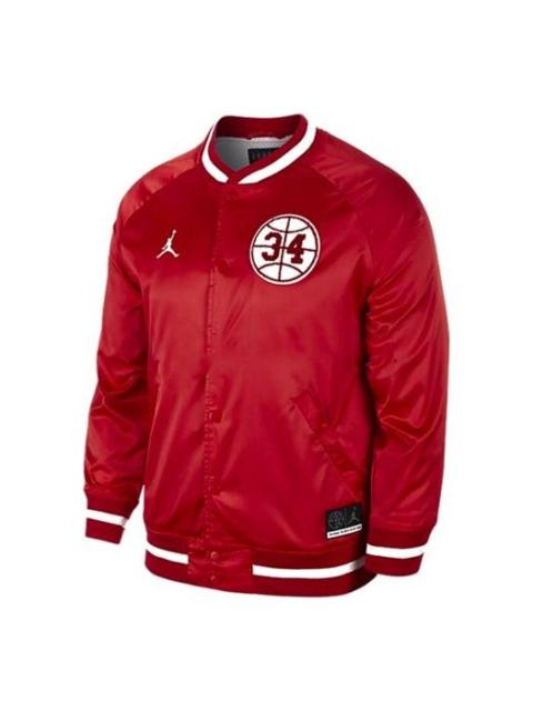 Men's Air Jordan Thin And Light Mesh Baseball Jacket 34 Red AR1170-688