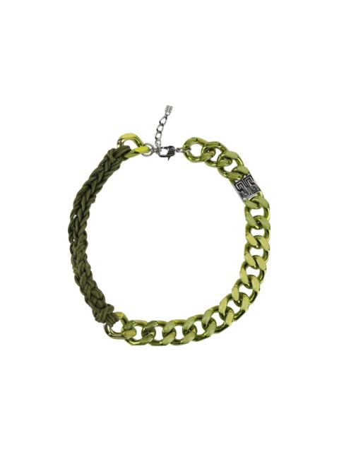 Givenchy Mixed Medium Chain-Link Necklace Lime