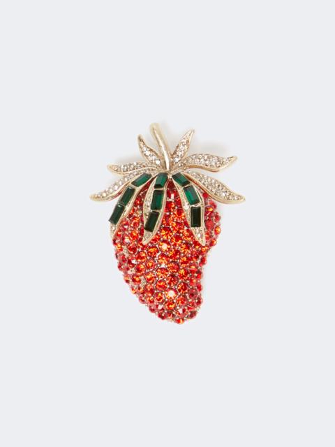 Glass brooch - RED