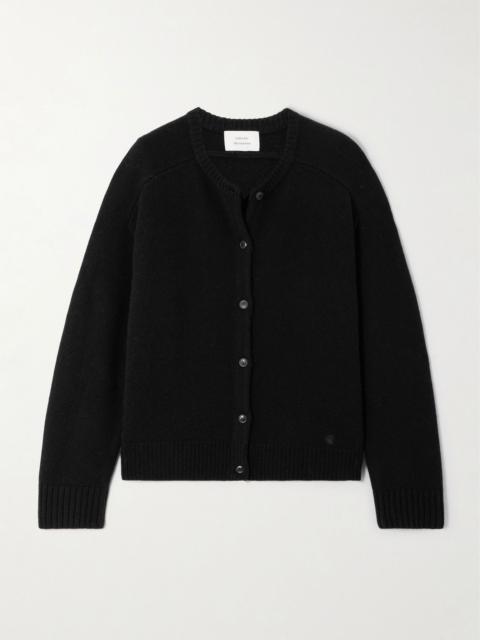 Aidar merino wool and cashmere-blend cardigan Black