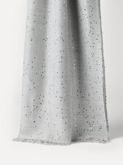 Cashmere and silk Diamond yarn scarf