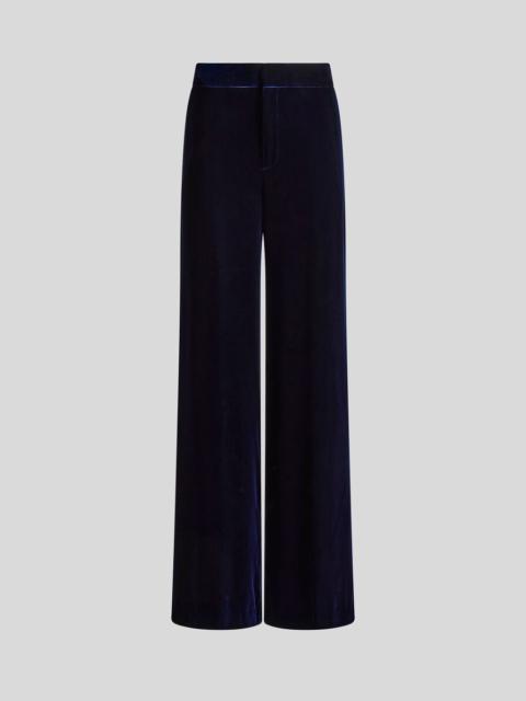 WIDE-LEG VELVET TROUSERS