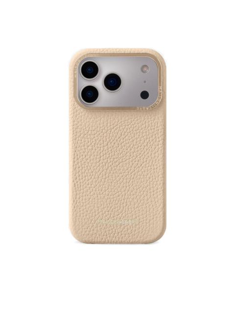 logo-lettering leather iPhone 17 pro case