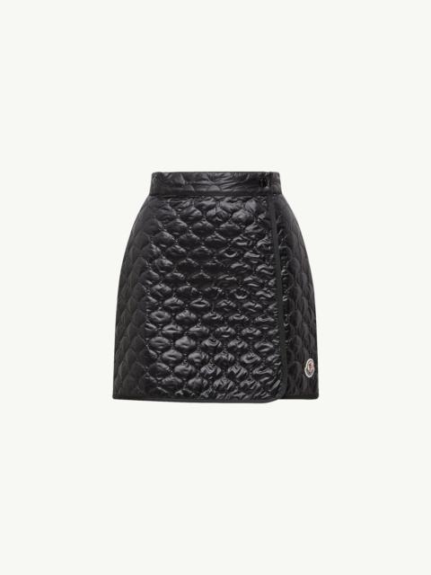 Square-Quilted Padded Mini Skirt