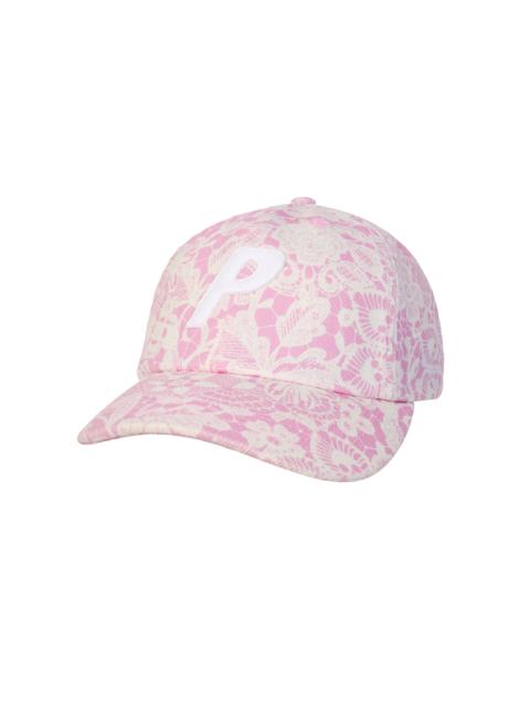 P 6-PANEL DENIM LACE PRINT PINK