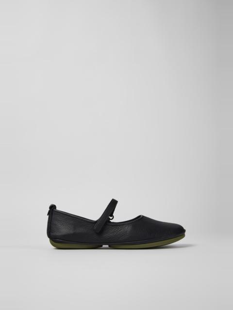 Black Leather Mary Jane for Women