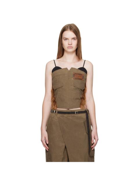 Brown Trouser Custom Bustier Top