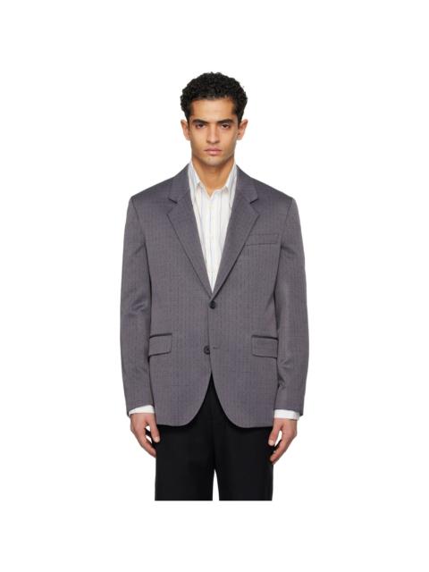 Gray Checked Modern-Fit Blazer