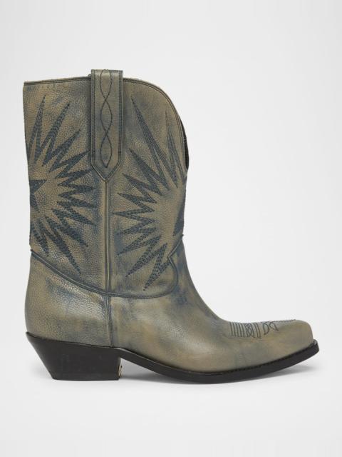 Wish Star Treated Leather Western Boots