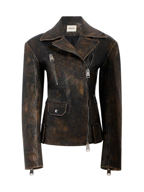 Catalina Distressed Leather Jacket brown