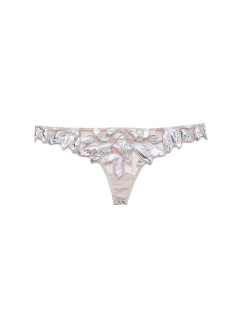 Lily Embroidery Hipster Thong