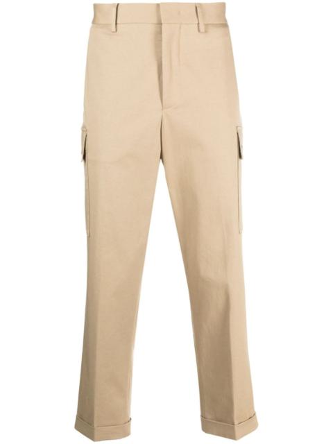 Pegaso-motif cropped cargo trousers