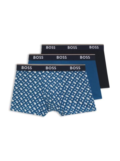 THREE-PACK OF TRUNKS WITH LOGO WAISTBANDS