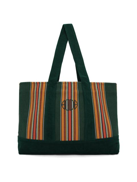 Green Parakeet Stripe Tote