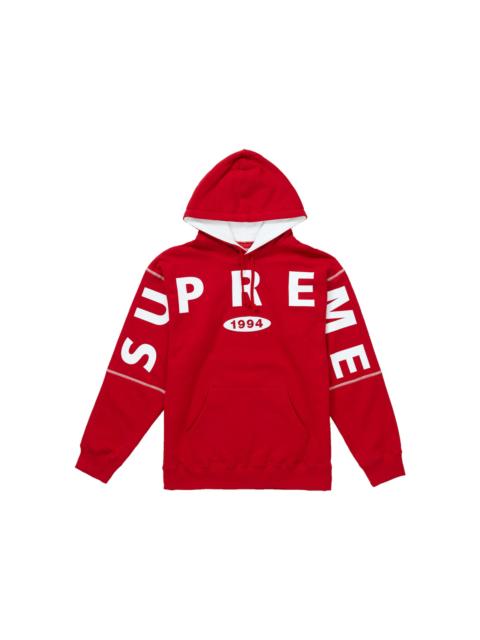 Supreme Spread Logo Hooded Sweatshirt Red