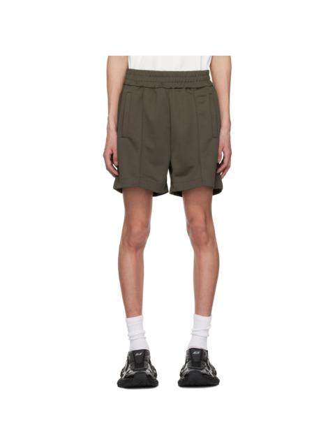 Gray Curved Logo Shorts