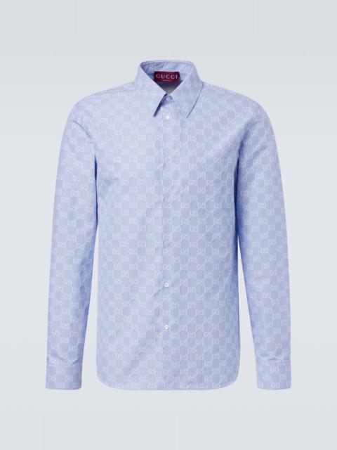 GG cotton and silk jacquard shirt