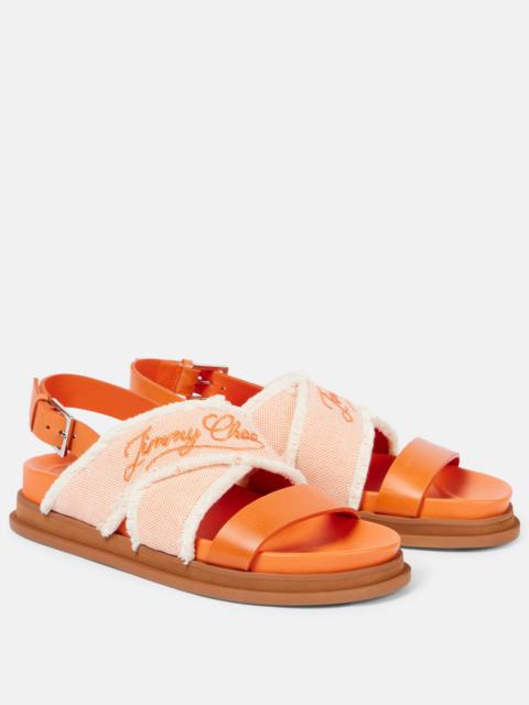 Joa canvas and leather sandals