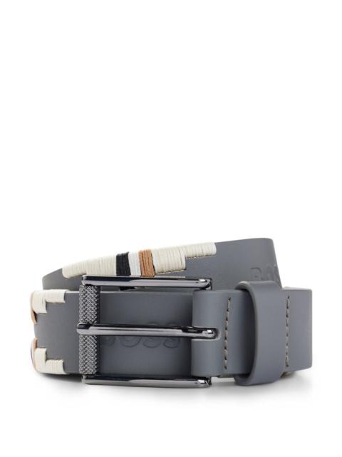 EQUESTRIAN POLO BELT WITH EMBROIDERED PATTERN