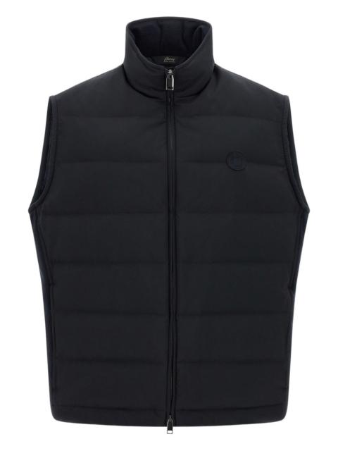 quilted logo-patch gilet