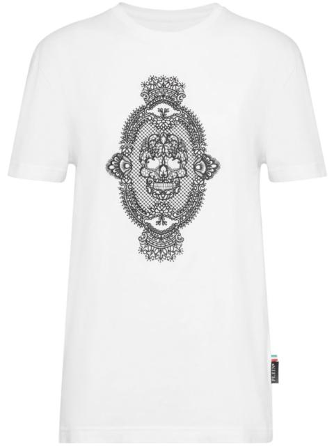 skull-print cotton T-shirt