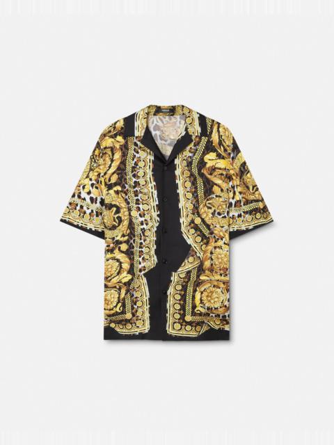 Wild Barocco Illusion Silk Shirt
