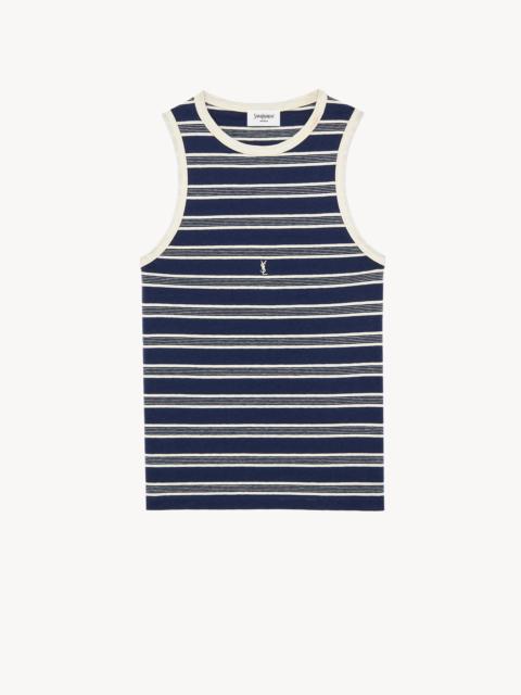 CASSANDRE TANK TOP IN STRIPED COTTON JERSEY