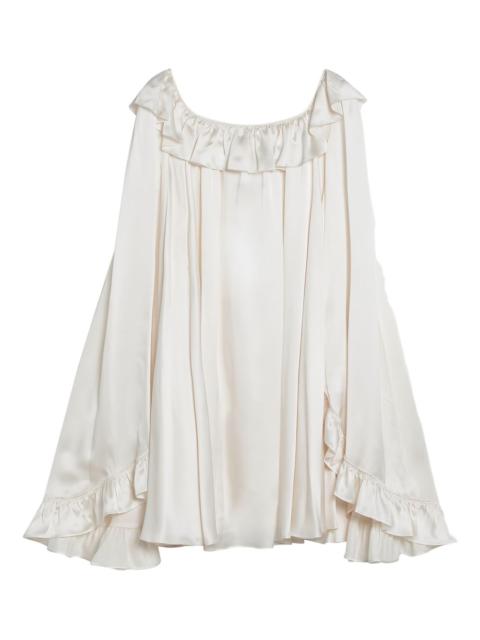 ruffled-sleeve mini dress