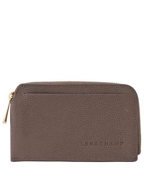 Le Foulonné Card holder Taupe - Leather