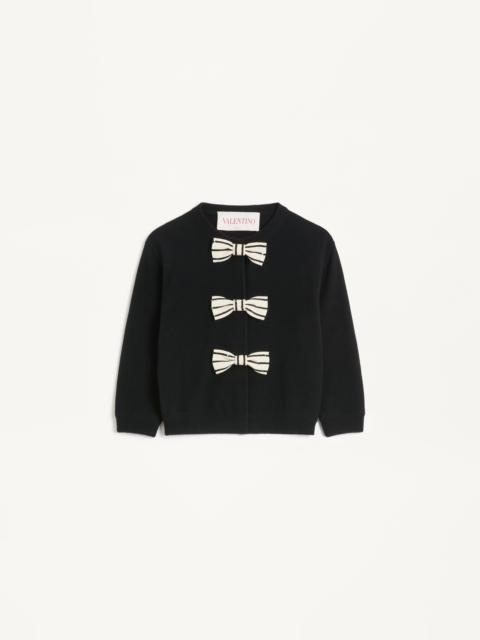 CARDIGAN WITH EMBROIDERED BOWS