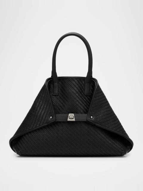 Ai Small Plaid Braided Top-Handle Bag