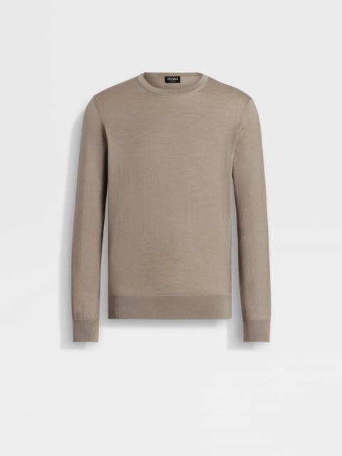 LIGHT TAUPE CASHSETA CREWNECK