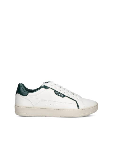 panelled leather sneakers