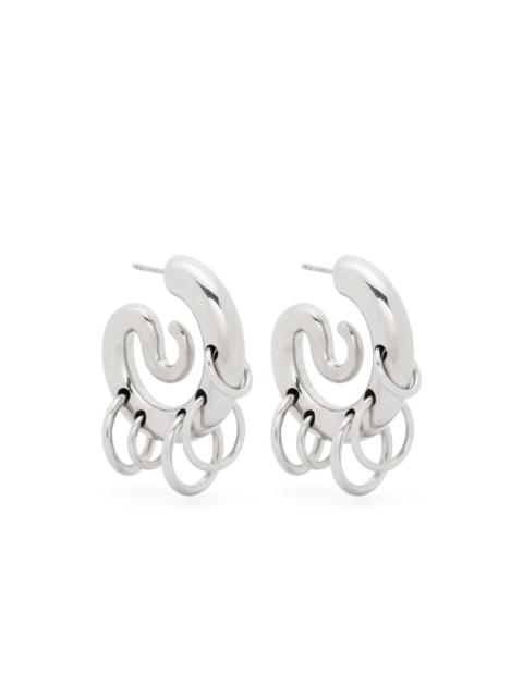 Pierced Serpent hoop earrings