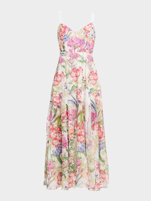 Iraso Floral Cotton Voile Maxi Dress