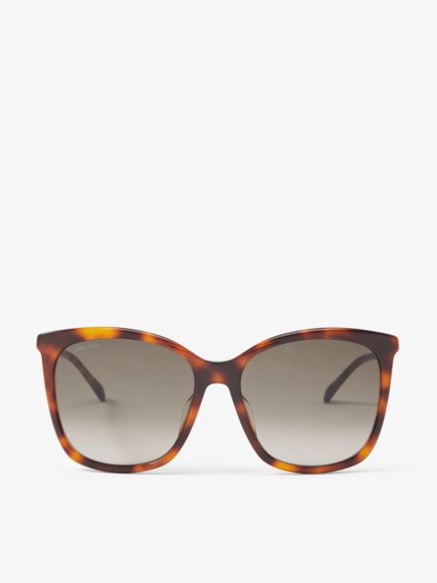 Nerea/G
Havana Square Frame Sunglasses with Swarovski Crystals