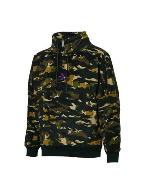 Converse Polar Fleece Archive Camo Funnel Top Sweatshirt 'Camo Green' 10018304-A01