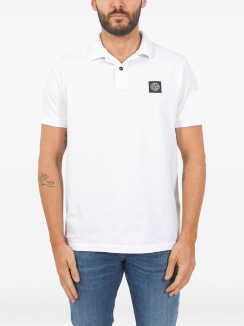 button logo-patch polo shirt