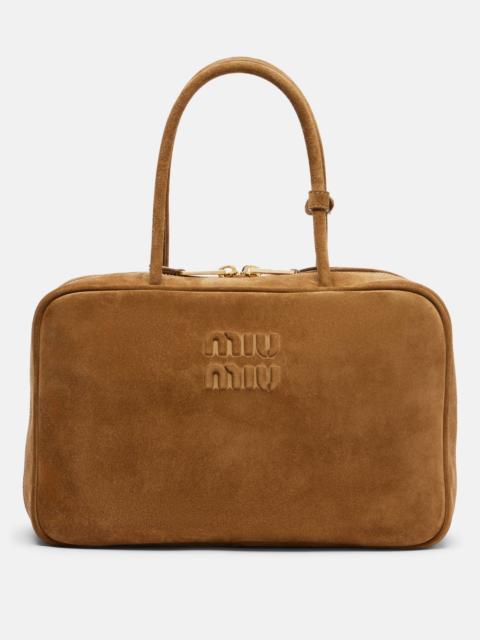 Beau Large suede top-handle bag