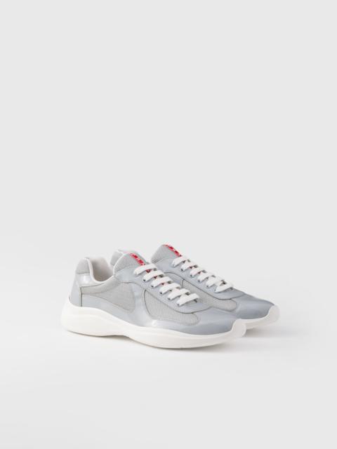 Patent leather and technical fabric Prada America's Cup sneakers