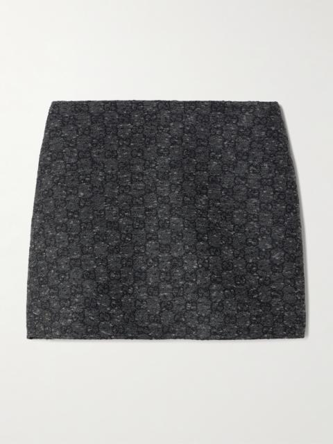 Wool-blend Tweed Jacquard Mini Skirt