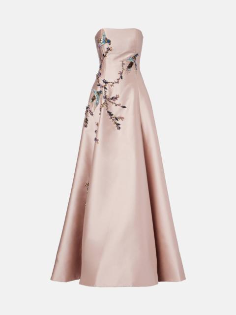 Mavia embellished bustier gown