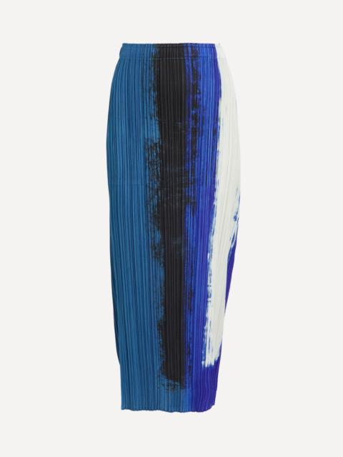 JUMP Blue Pleated Midi Skirt