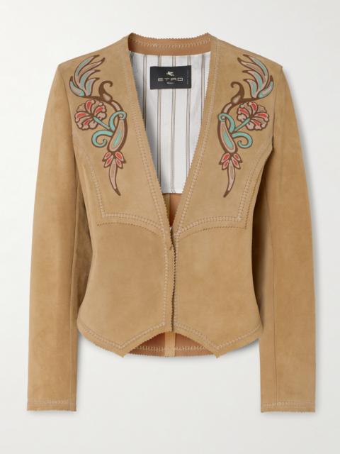 Appliquéd Suede Jacket