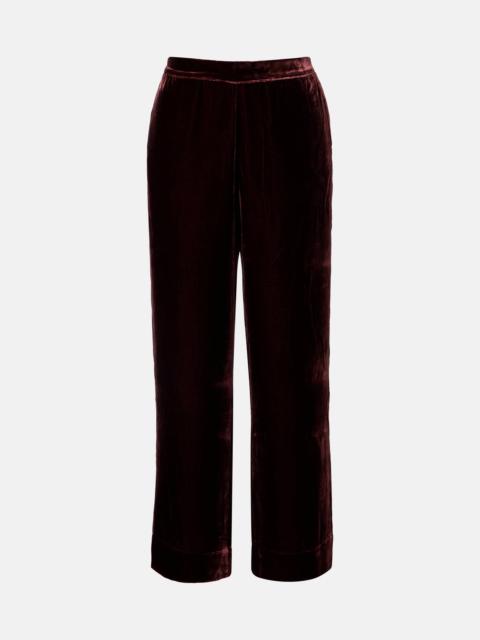London velvet pajama pants