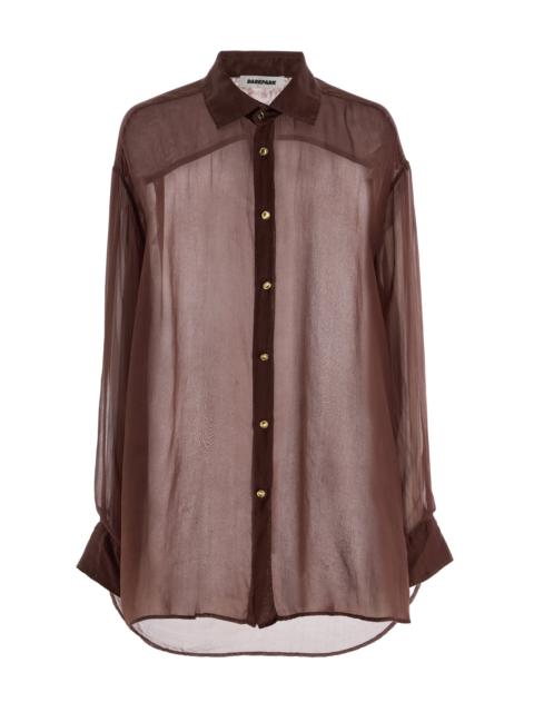 Keanu Silk-Organza Shirt brown