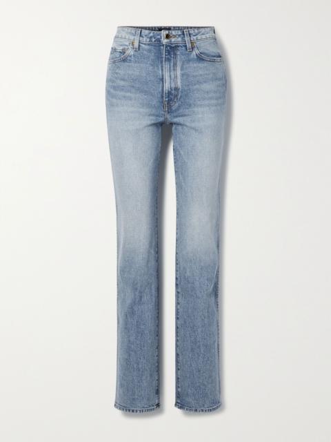 Danielle Stretch high-rise straight-leg jeans Blue